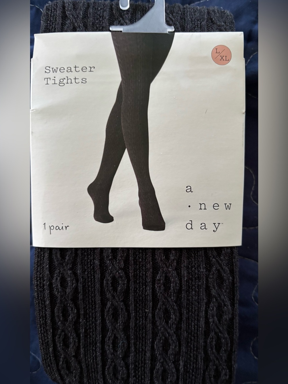 NEW! A New Day Sweater Tights in charcoal sz L/XL